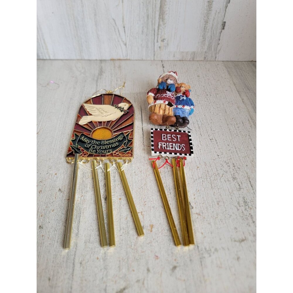 Xmas variety wind chime of church‎ near friend Xmas hanging home decor